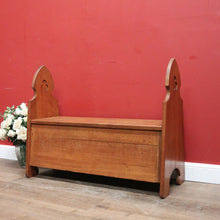 Load image into Gallery viewer, x SOLD Antique French Oak Pew or Settle, Lift top Bench Church Pew, Chair or Hall Seat B11461
