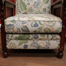 Load image into Gallery viewer, x SOLD Antique Australian Cedar Armchairs, Cane Side Lounge Chairs, Pair of Chairs. B11779
