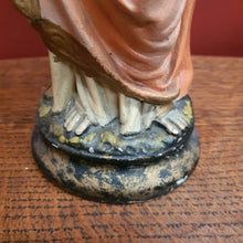 Load image into Gallery viewer, Antique Ceramic-Chalk Bust or plaster Sacred Heart of Jesus Statue or Figurine, Home Worship or Devotion. B11732
