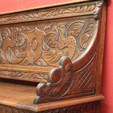Load image into Gallery viewer, x SOLD Antique French Oak Hall Seat, or Lift Lid Blanket Box Hall Bench Chair. B11864

