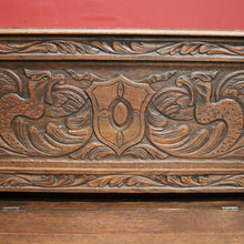 Load image into Gallery viewer, x SOLD Antique French Oak Hall Seat, or Lift Lid Blanket Box Hall Bench Chair. B11864
