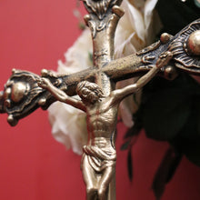 Load image into Gallery viewer, x SOLD Vintage Brass-plate Cross, Church Altar Crucifix, Jesus on the Cross. B11500
