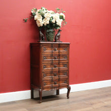 Load image into Gallery viewer, x SOLD French Lingerie Chest of Drawers, Hall Cabinet or Cupboard, Bedside Cabinet or Lamp Chest. B11820
