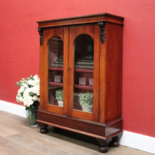 Load image into Gallery viewer, x SOLD Antique Australian Cedar China Cabinet or Two-door Bookcase with Adjustable Shelves. B11934
