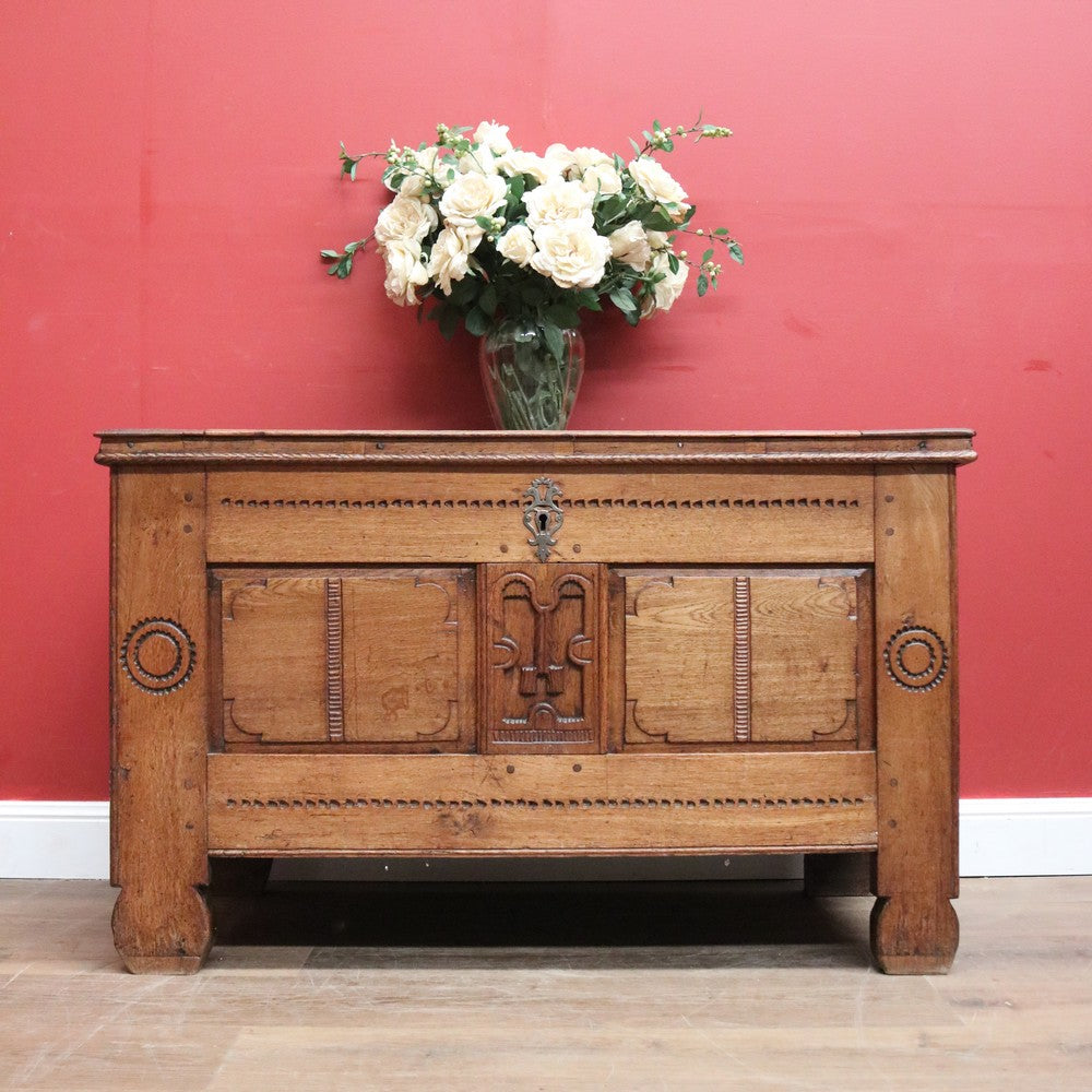 x SOLD Antique French Coffer, Large Blanket Box, Lift Lid Coffee Table, Storage Trunk. B11470