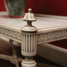 Load image into Gallery viewer, French Hand-painted Coffee Table, or Lamp Table with White Marble Insert Top. B11913

