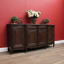 Load image into Gallery viewer, Antique French Four-Door Breakfront Sideboard, Hall Cupboard or Cabinet. Parquetry Top. B11978
