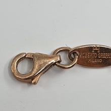 Load image into Gallery viewer, Sterling silver bracelet, rose gold plated, set with cubic zirconia, stamped 925 Milano
