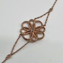 Load image into Gallery viewer, Sterling silver bracelet, rose gold plated, set with cubic zirconia, stamped 925 Milano
