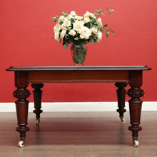 Load image into Gallery viewer, x SOLD Antique English Mahogany Dining Table or Kitchen Table with Two Extension Leaves. B11924
