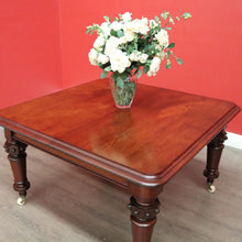 Load image into Gallery viewer, x SOLD Antique English Mahogany Dining Table or Kitchen Table with Two Extension Leaves. B11924
