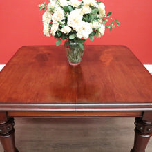 Load image into Gallery viewer, x SOLD Antique English Mahogany Dining Table or Kitchen Table with Two Extension Leaves. B11924
