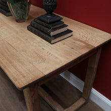 Load image into Gallery viewer, x SOLD Antique French Pale Oak Hall Table, Sofa Table, Kitchen Island or Table, or Desk. B11434
