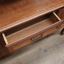 Load image into Gallery viewer, x SOLD Antique French Oak and Tri-fold Bevelled Mirror Dressing Table or Ladies&#39; Desk B11552
