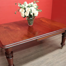 Load image into Gallery viewer, x SOLD Antique English Mahogany Dining Table or Kitchen Table with Two Extension Leaves. B11924
