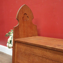 Load image into Gallery viewer, x SOLD Antique French Oak Pew or Settle, Lift top Bench Church Pew, Chair or Hall Seat B11461
