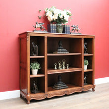 Load image into Gallery viewer, x SOLD Antique French Oak Bookcase, Three Section Open-fronted Bookcase Display Cabinet. B11670
