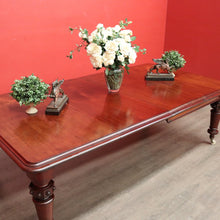 Load image into Gallery viewer, x SOLD Antique English Mahogany Dining Table or Kitchen Table with Two Extension Leaves. B11924

