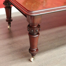 Load image into Gallery viewer, x SOLD Antique English Mahogany Dining Table or Kitchen Table with Two Extension Leaves. B11924
