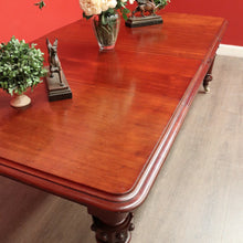 Load image into Gallery viewer, x SOLD Antique English Mahogany Dining Table or Kitchen Table with Two Extension Leaves. B11924
