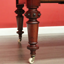 Load image into Gallery viewer, x SOLD Antique English Mahogany Dining Table or Kitchen Table with Two Extension Leaves. B11924
