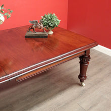 Load image into Gallery viewer, x SOLD Antique English Mahogany Dining Table or Kitchen Table with Two Extension Leaves. B11924

