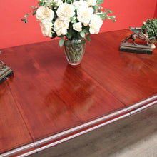 Load image into Gallery viewer, x SOLD Antique English Mahogany Dining Table or Kitchen Table with Two Extension Leaves. B11924
