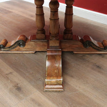 Load image into Gallery viewer, x SOLD Vintage Antique-style Circular Pedestal Dining or Kitchen Table Fruitwood with Marble Inlay. B11538
