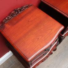 Load image into Gallery viewer, Pair of Vintage Johnson’s Australian Cedar Bedside Cabinets Lamp Tables. B13138
