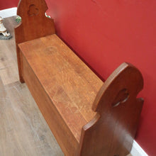 Load image into Gallery viewer, x SOLD Antique French Oak Pew or Settle, Lift top Bench Church Pew, Chair or Hall Seat B11461
