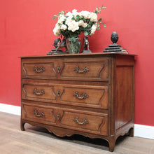 Load image into Gallery viewer, x SOLD Antique French Oak Chest of Drawers, a Three Drawer Sideboard or Linen Chest B11431
