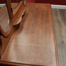 Load image into Gallery viewer, x SOLD Antique French Oak and Tri-fold Bevelled Mirror Dressing Table or Ladies&#39; Desk B11552

