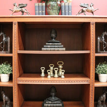 Load image into Gallery viewer, x SOLD Antique French Oak Bookcase, Three Section Open-fronted Bookcase Display Cabinet. B11670
