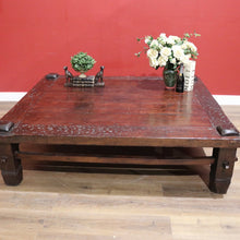 Load image into Gallery viewer, x SOLD  Large and Grand Mid-Century Coffee Table, Stretcher Base, Country Lodge Feel. B11513
