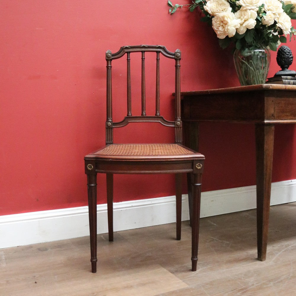 x SOLD Antique French Walnut Ladies Chair, Hall Chair, Bedroom or Dressing Table Chair. B11969