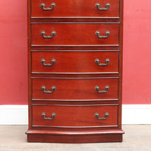 Load image into Gallery viewer, Vintage Johnson’s Australian Cedar Six Drawer Tallboy Chest of Drawers. B13139
