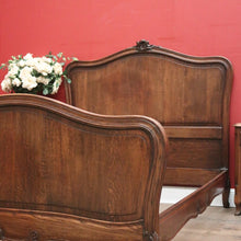 Load image into Gallery viewer, Antique French Double Bed, includes the Headboard, Foot and Side Rails. B11964
