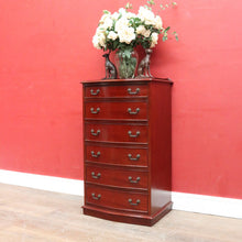 Load image into Gallery viewer, Vintage Johnson’s Australian Cedar Six Drawer Tallboy Chest of Drawers. B13139

