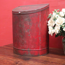 Load image into Gallery viewer, x SOLD Antique Lift-lid Coal Bucket, repurposed for Firewood, Laundry, Pet Food, Toys. B11839
