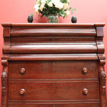 Load image into Gallery viewer, x SOLD Antique English Mahogany Chest of Drawers, 5 Drawer Hall Cabinet Chest. B11910
