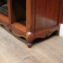 Load image into Gallery viewer, x SOLD Antique French Oak Bookcase, Three Section Open-fronted Bookcase Display Cabinet. B11670

