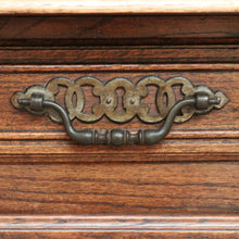 Load image into Gallery viewer, x SOLD Antique French Oak Two Drawer Two Door Narrow Hall Cabinet or Sideboard B11814

