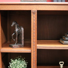 Load image into Gallery viewer, x SOLD Antique French Oak Bookcase, Three Section Open-fronted Bookcase Display Cabinet. B11670
