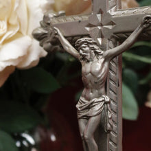 Load image into Gallery viewer, x SOLD Vintage Silver-plate Cross, Church Altar Crucifix, Jesus on the Cross. B11501
