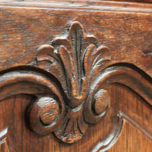 Load image into Gallery viewer, x SOLD Antique French Oak Two Drawer Two Door Narrow Hall Cabinet or Sideboard B11814
