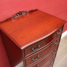 Load image into Gallery viewer, Vintage Johnson’s Australian Cedar Six Drawer Tallboy Chest of Drawers. B13139
