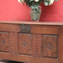 Load image into Gallery viewer, Antique Oak French Coffer or Blanket Box, End-of-Bed Trunk or Chest or Storage Box. B11316
