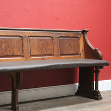 Load image into Gallery viewer, x SOLD Antique French Church Pew, Antique Oak Church or Gothic Hall Seat, Verandah Chair B11540

