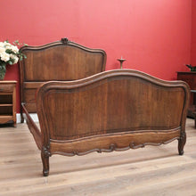 Load image into Gallery viewer, Antique French Double Bed, includes the Headboard, Foot and Side Rails. B11964
