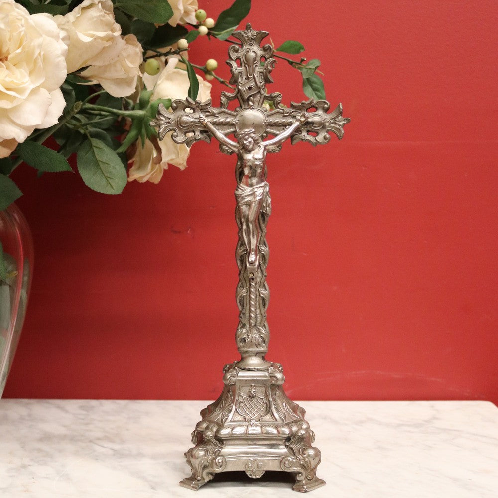 x SOLD Antique French Crucifix, Christ on Cross, Altar Crucifix, Home Worship Cross B11444